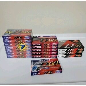 TDK High Output D90 Blank Audio Cassette Tapes 90 Minutes Type I Lot of 4 Sealed